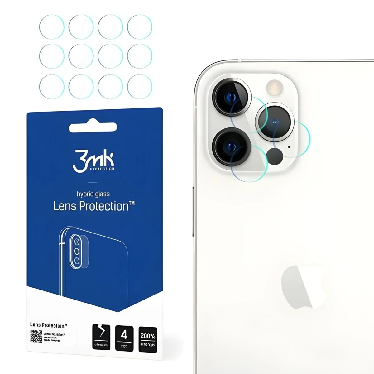 4x Sklo na kameru 3mk pre iPhone 12 Pro Max