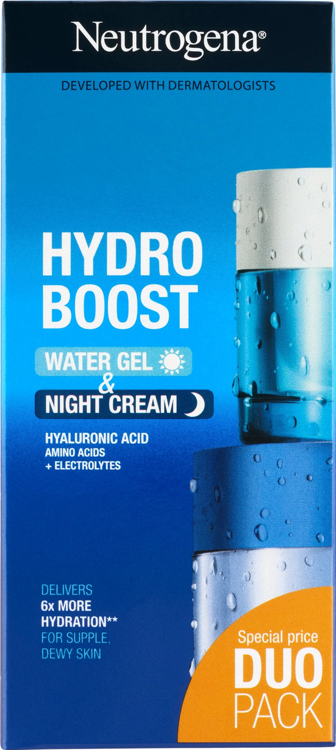NEUTROGENA® Hydro Boost DUOPack hydratačný pleťový gél + nočný krém 2x50ml 2×50ml, hydratačný krém