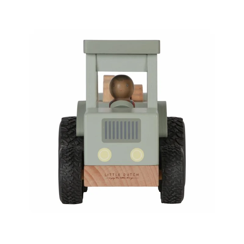 Traktor s prívesom drevený Farma