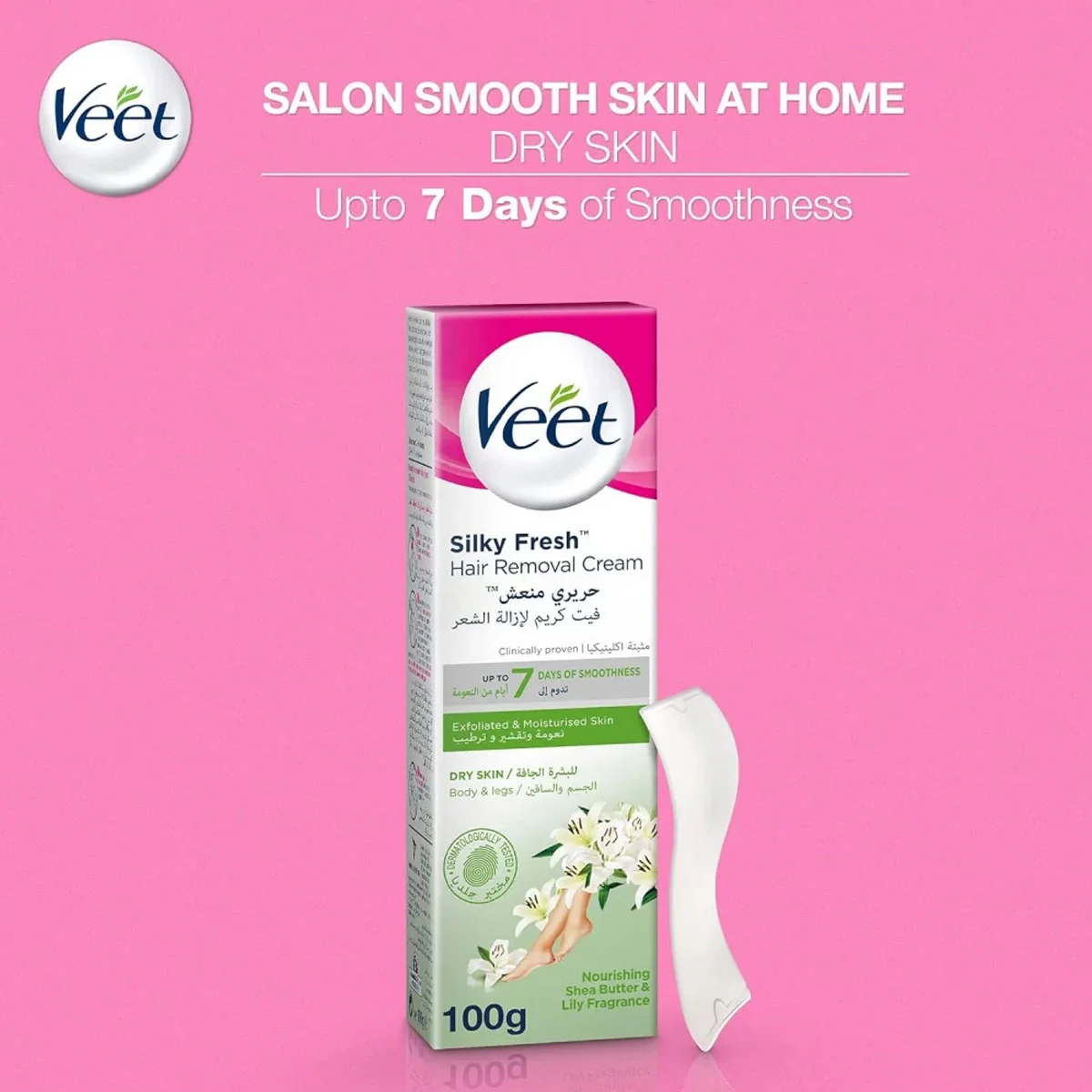 VEET depilačný krém 100ml – suchá pokožka depilačný krém, 1x100ml