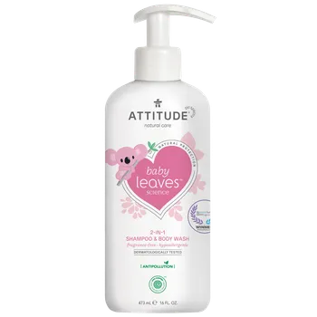 ATTITUDE Detské telové mydlo a šampón (2 v 1) Baby leaves bez vône 473 ml 1×473 ml, šampón a telové mydlo