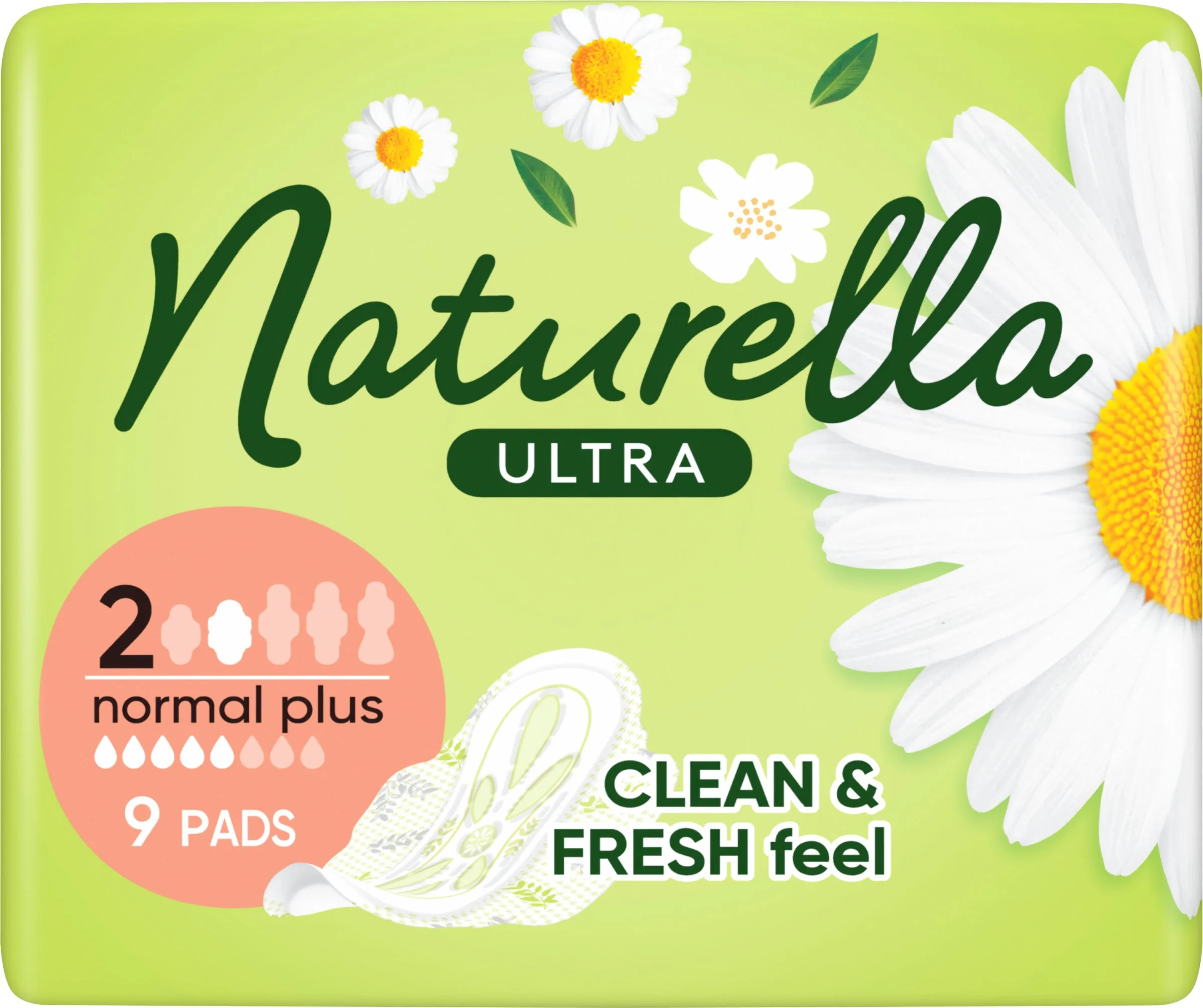 Naturella Ultra Normal Plus Harmanček Vložky S Krídelkami 1×9ks, vložky