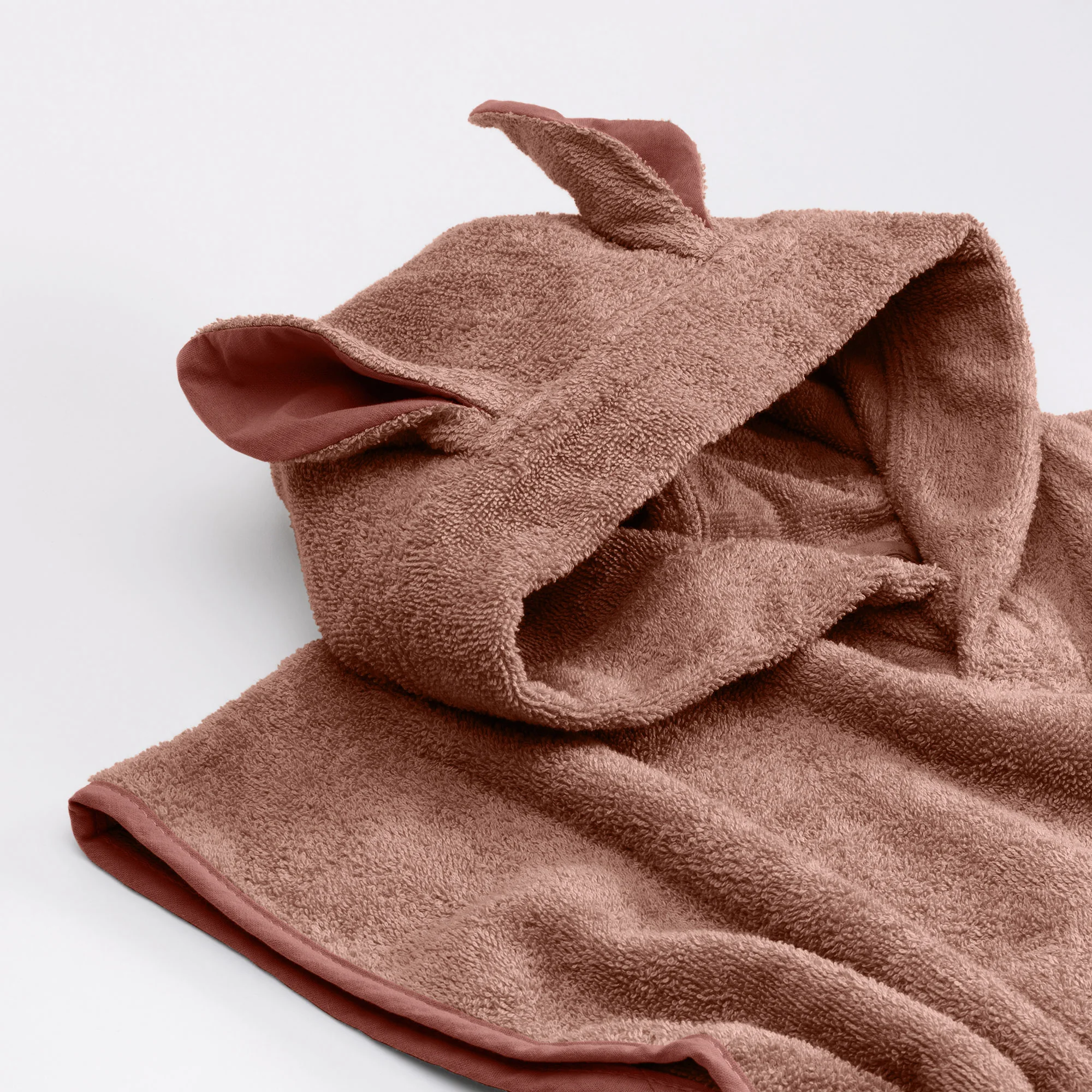 BIBS Kangaroo froté pončo z bavlny Sage