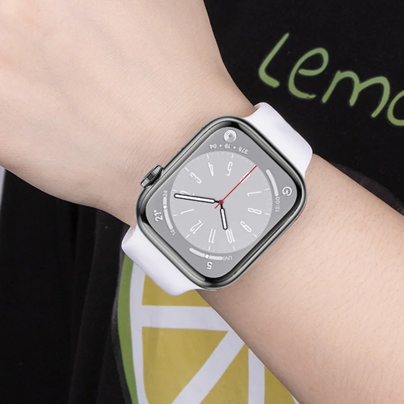 BStrap Smooth Silicone remienok na Apple Watch 42/44/45mm gray