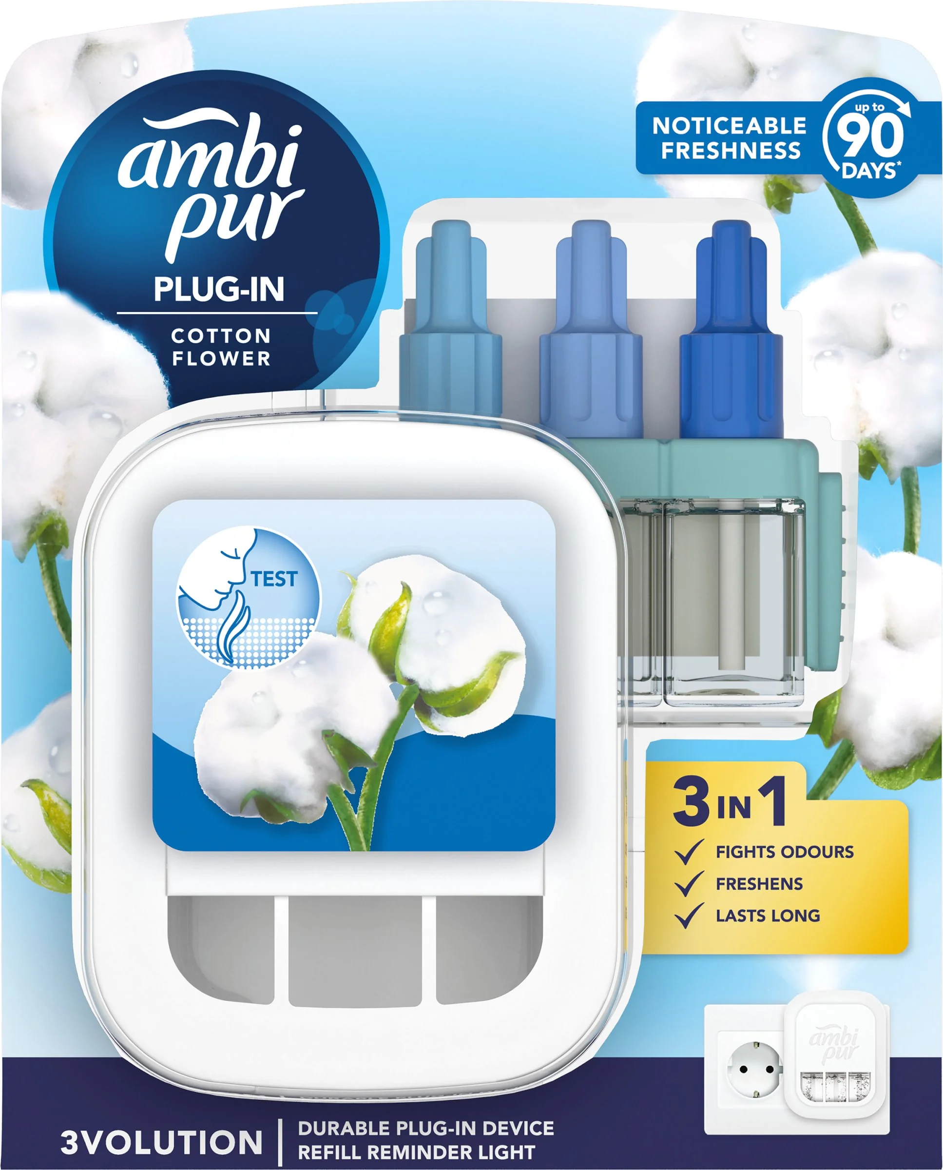Ambi Pur 3VOL Strojcek 20ml Cotton flower 1×20 ml, vonná náplň
