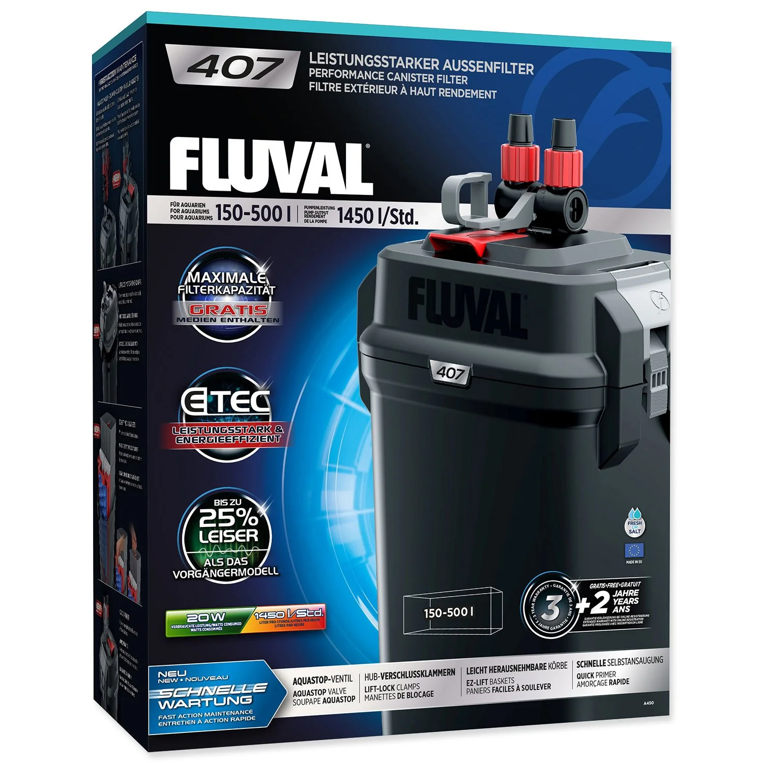Filter 407 vonkajší, 1450l/h, 20W 407 vonkajší, 1450l/h, 20W