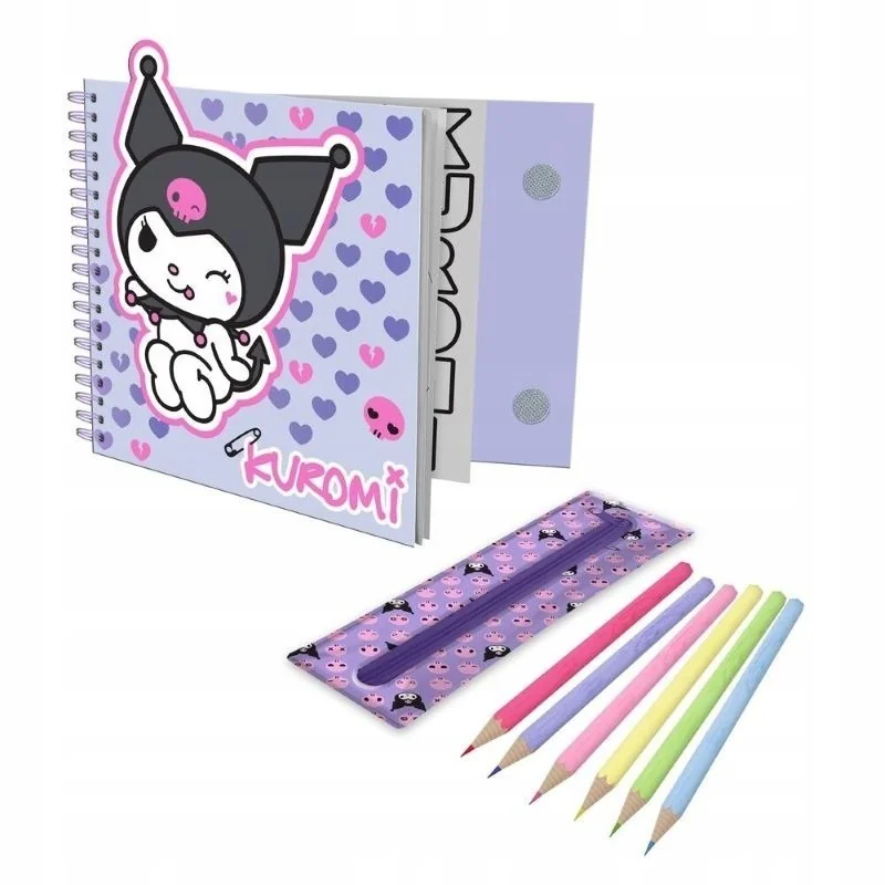 Kids Euroswan Kreatívny set Hello Kitty Kuromi: omaľovánky a nálepky