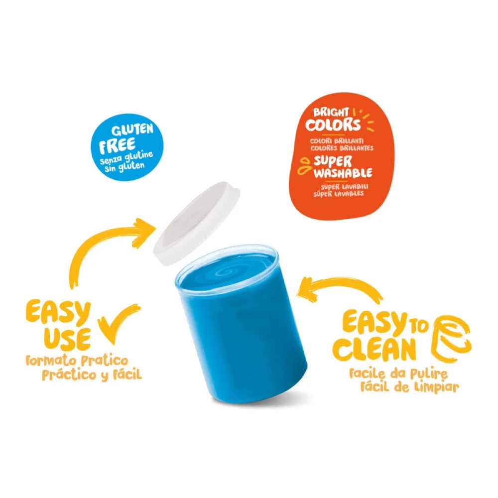 Prstové farby Baby Carioca 80ml 6 ks-CARIOCA
