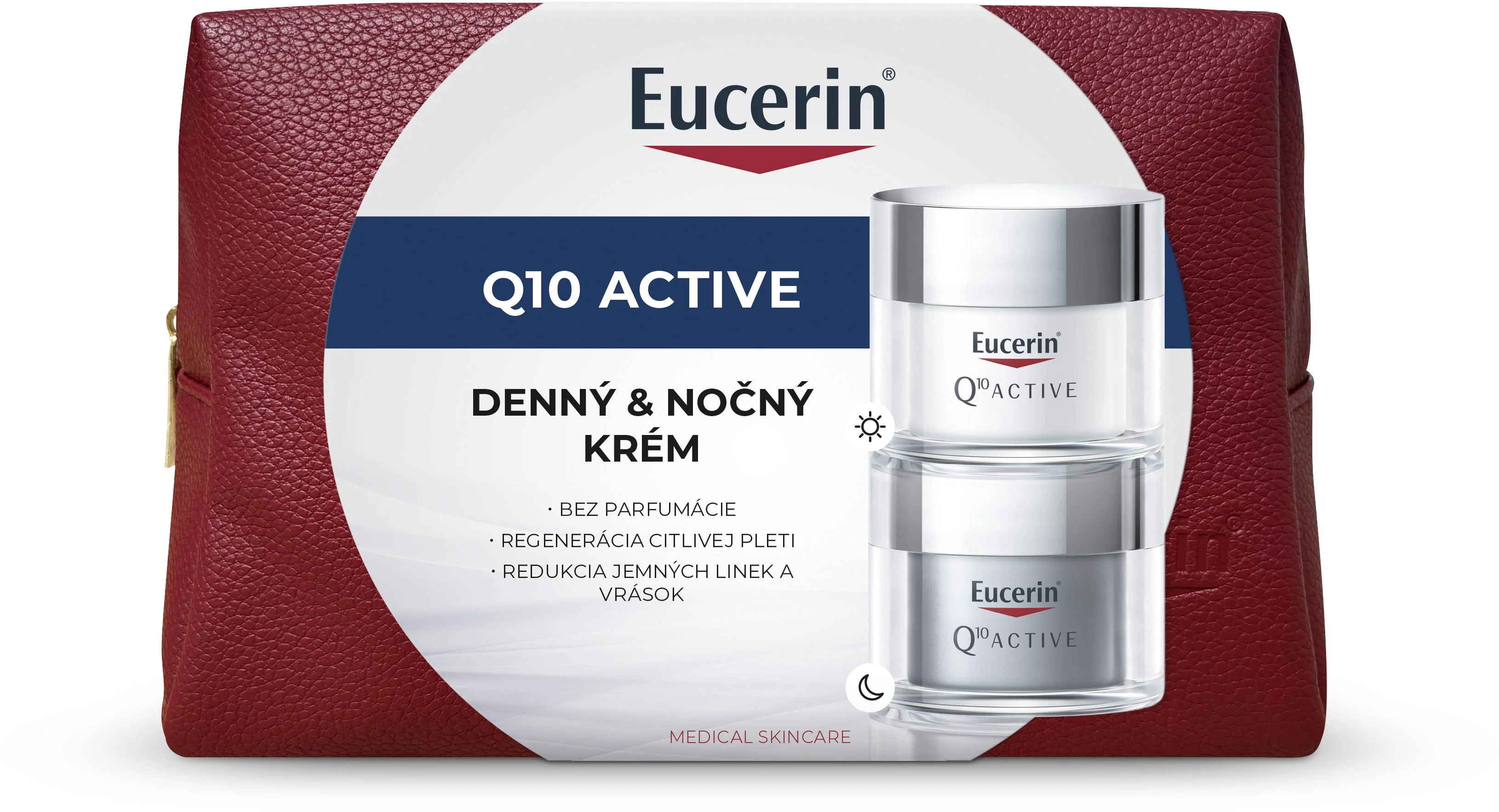Eucerin Vianočná taštička Q10 ACTIVE Denný krém + Nočný krém 1 set