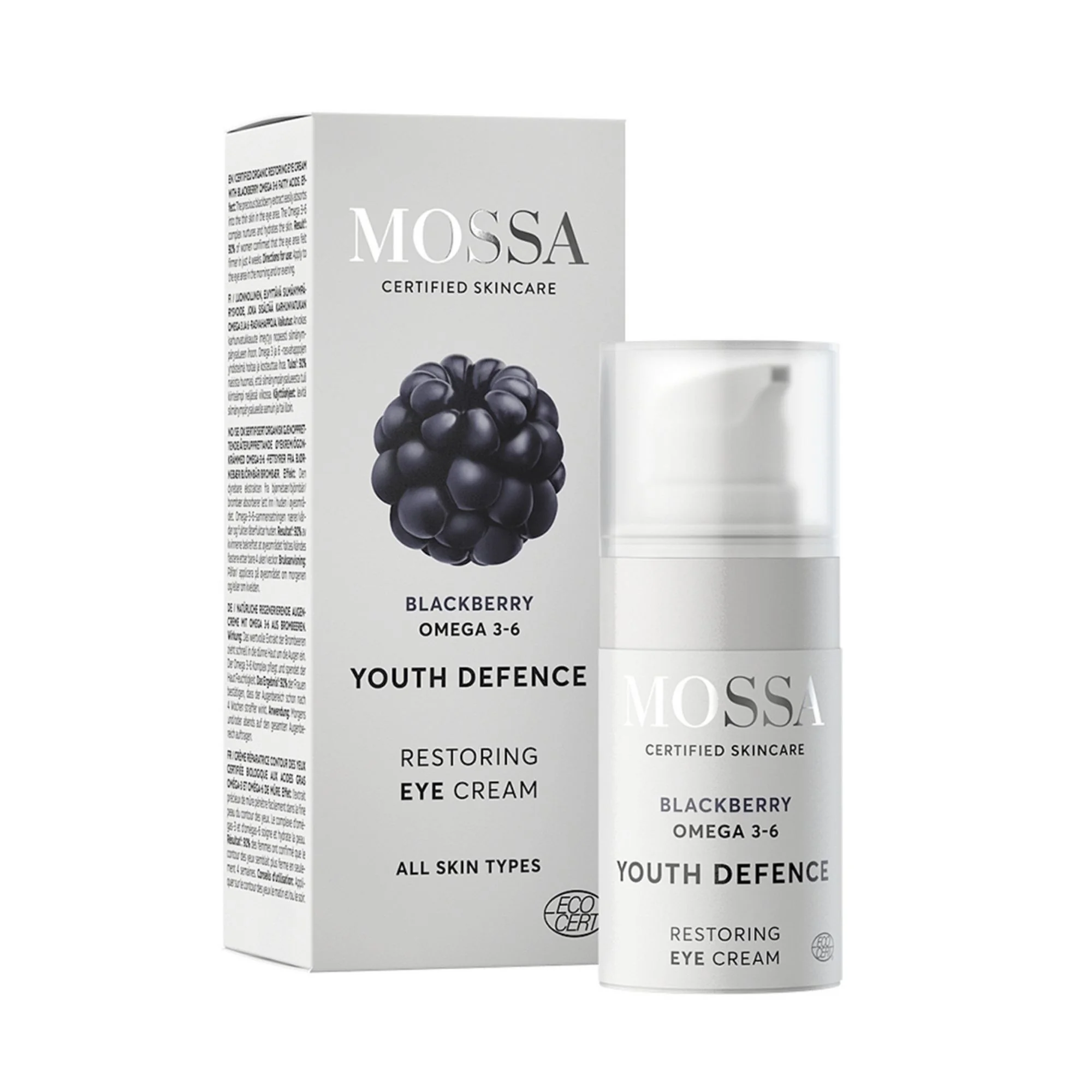 MOSSA Obnovujúci očný krém, YOUTH DEFENCE 15 ml