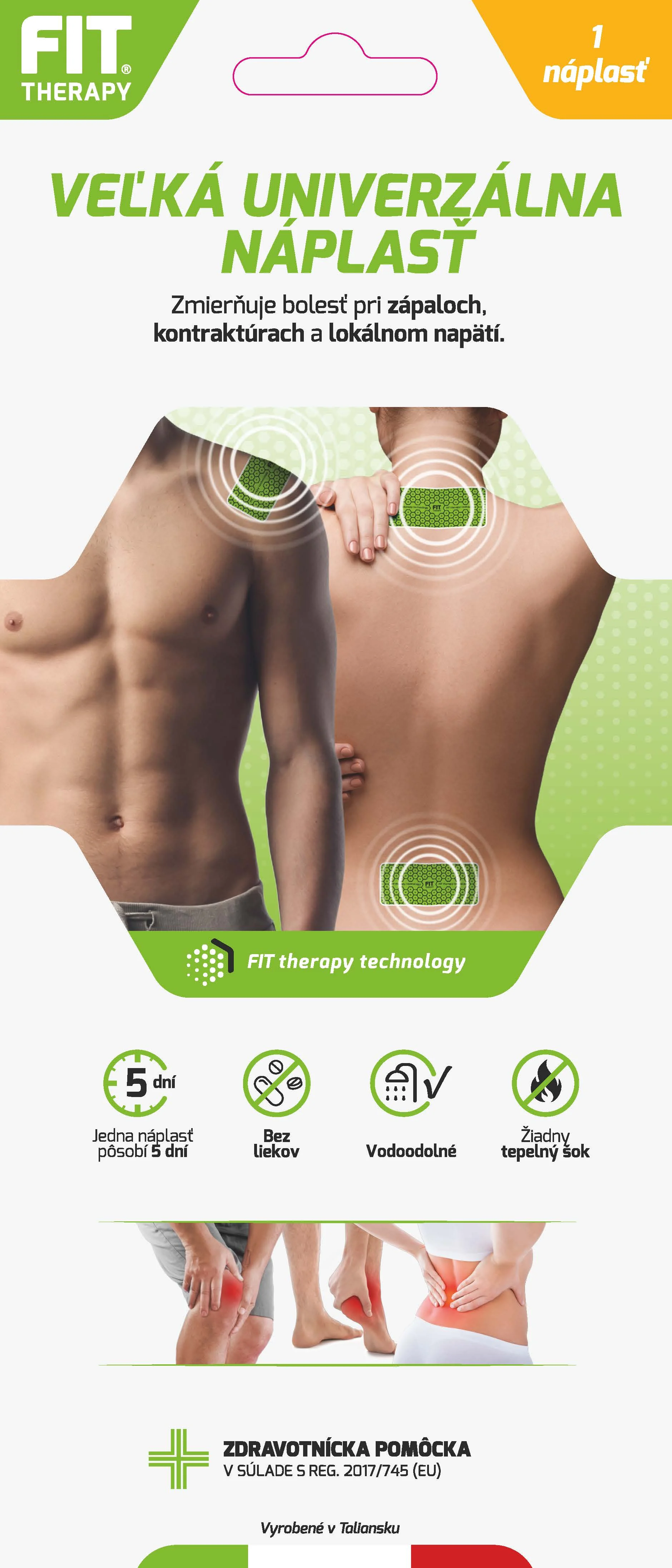 FIT THERAPY Patch Veľká UNIVERZÁLNA náplasť 1×1 ks, náplasť