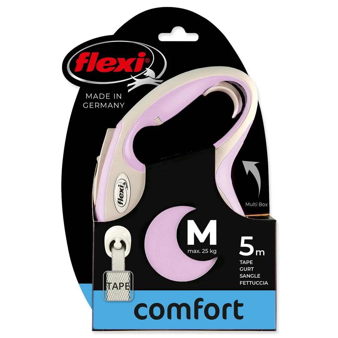 flexi New Comfort M popruh 5m ružová do 25kg