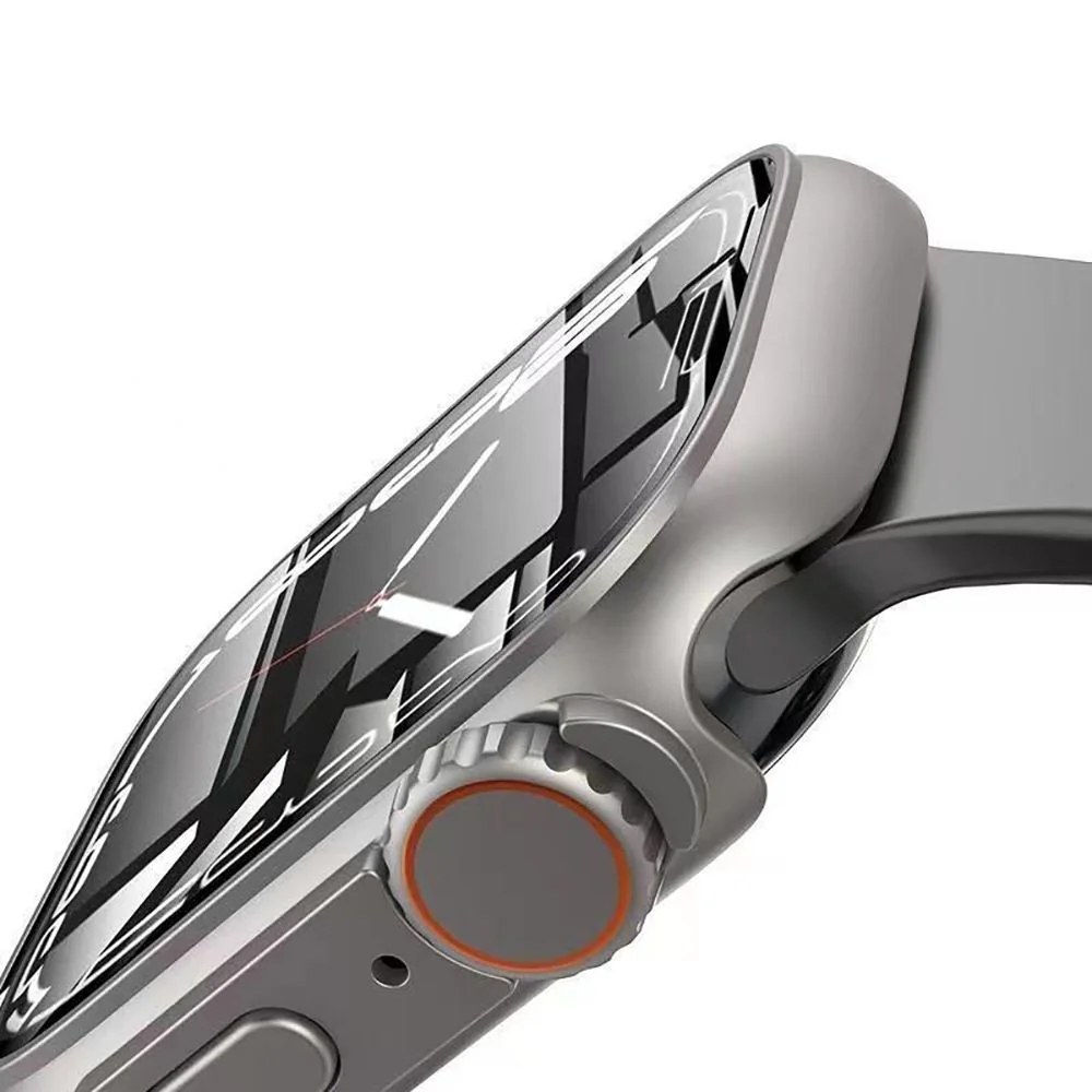 Tech-Protect Defense 360 puzdro na Apple Watch 4/5/6/SE 44mm, čierne/oranžové ranžové
