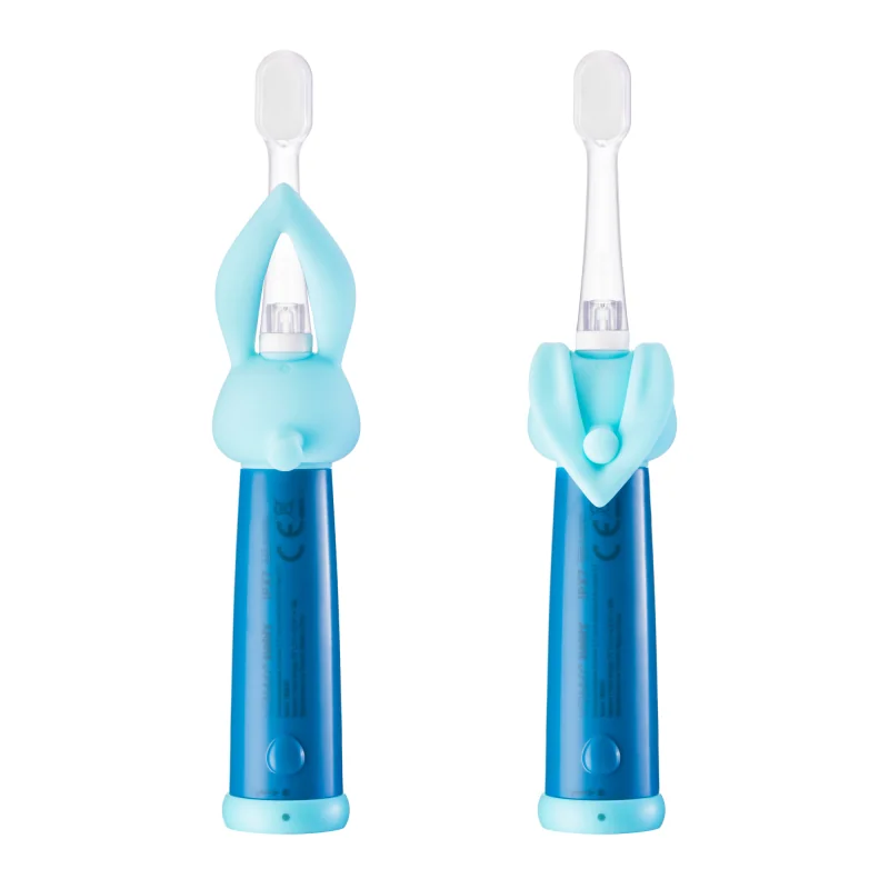 VITAMMY Bunny detská sonická zubná kefka s LED, 0–3 roky, modrá