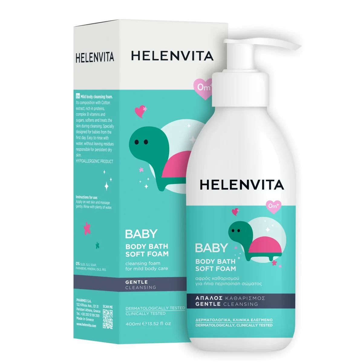 Helenvita Detská umývacia pena na telo 400 ml pre citlivú pokožku