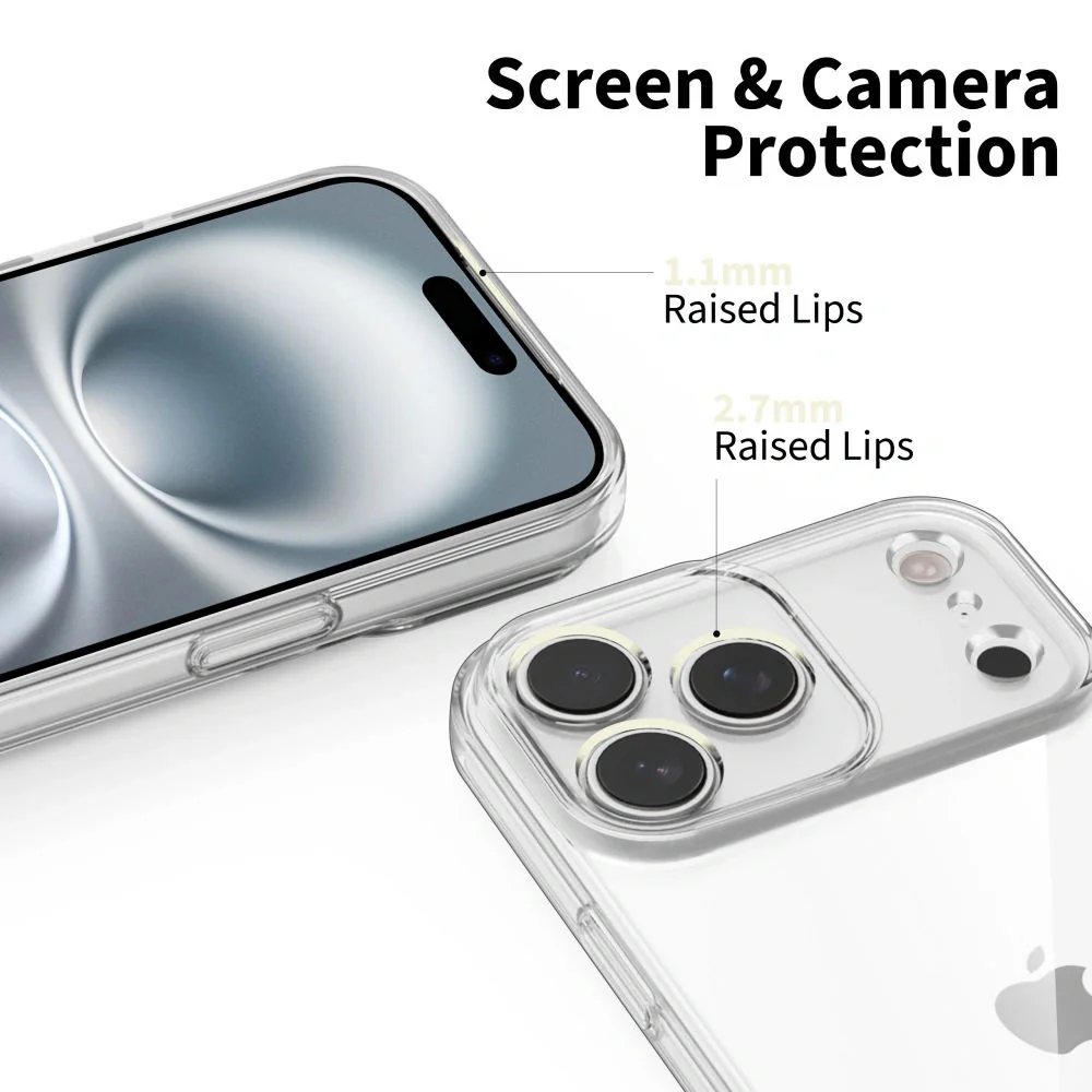 Tech-Protect FlexAir kryt na iPhone 17 Pro, priesvitný