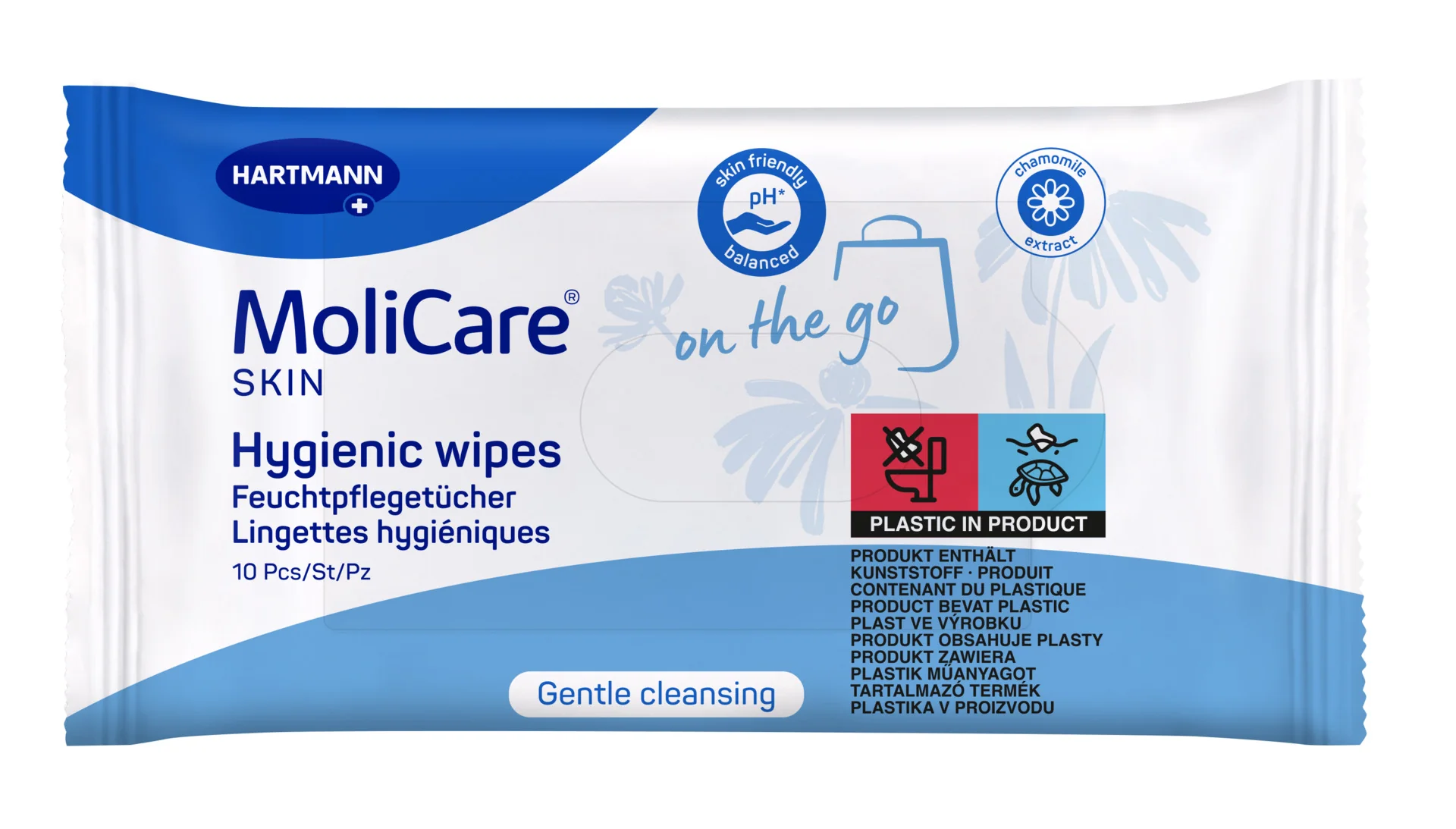 MoliCare SKIN Hygienické obrúsky 1×10 ks, vlhčené hygienické obrúsky