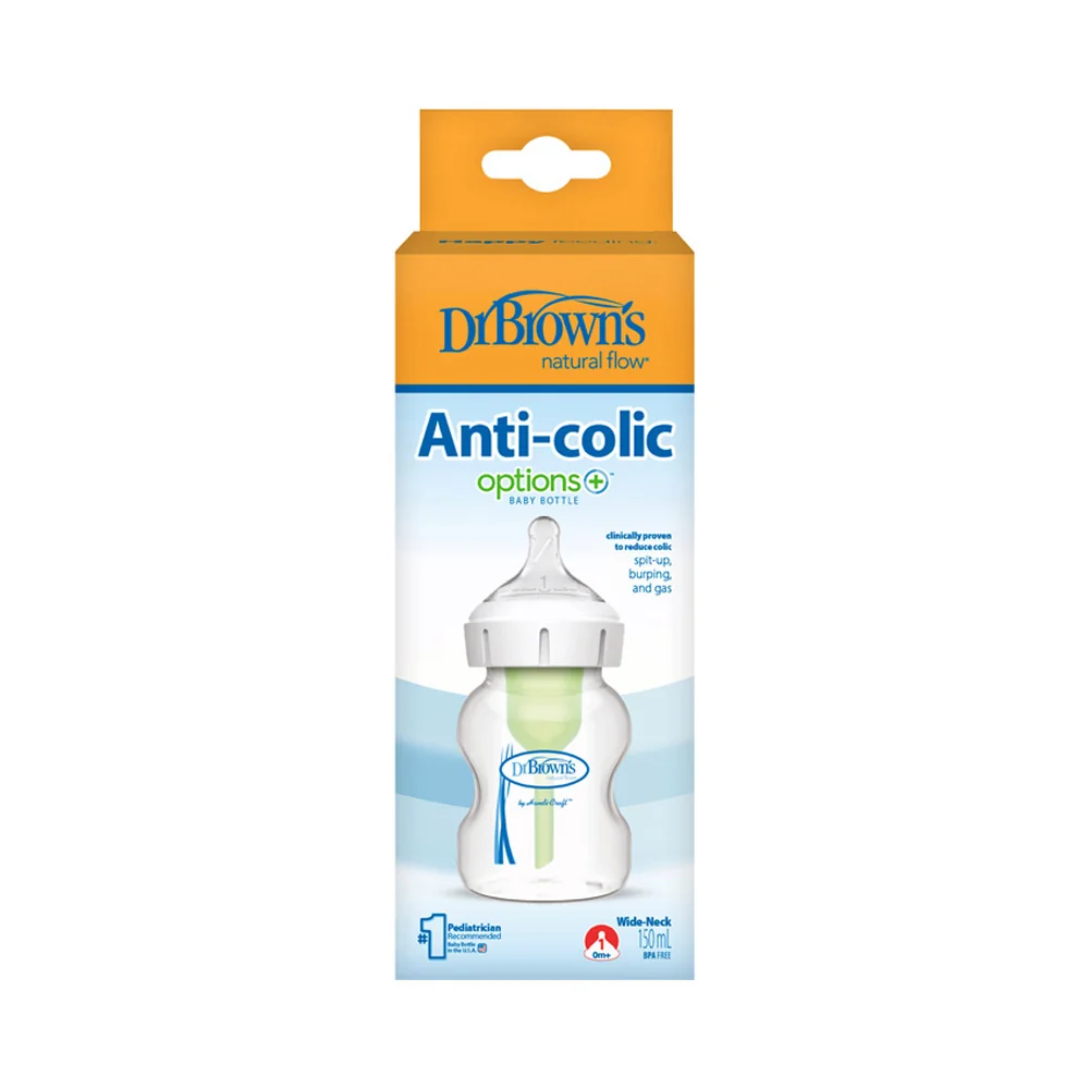Dr. Brown’s Dojčenská Antikoliková fľaša Options+ Wide-Neck 150ml