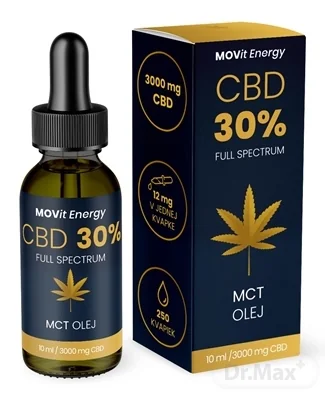 MOVit CBD 30% Full Spectrum MCT OLEJ 1×10 ml, kozmetický olej