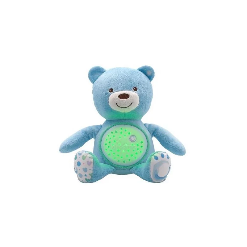 Medvedík uspávačik s projektorom a hudbou Baby Bear First Dreams - modrá 0m+