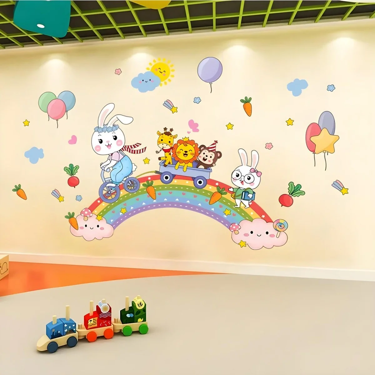 Samolepka na stenu/Tapeta Happy Animals
