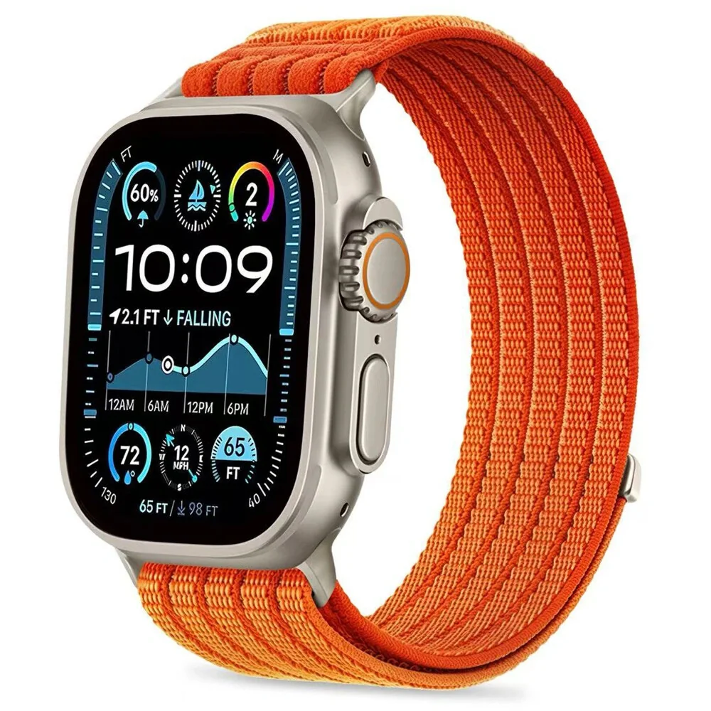 Tech-Protect Nylon Sport remienok na Apple Watch (44 / 45 / 46 / 49mm), orange