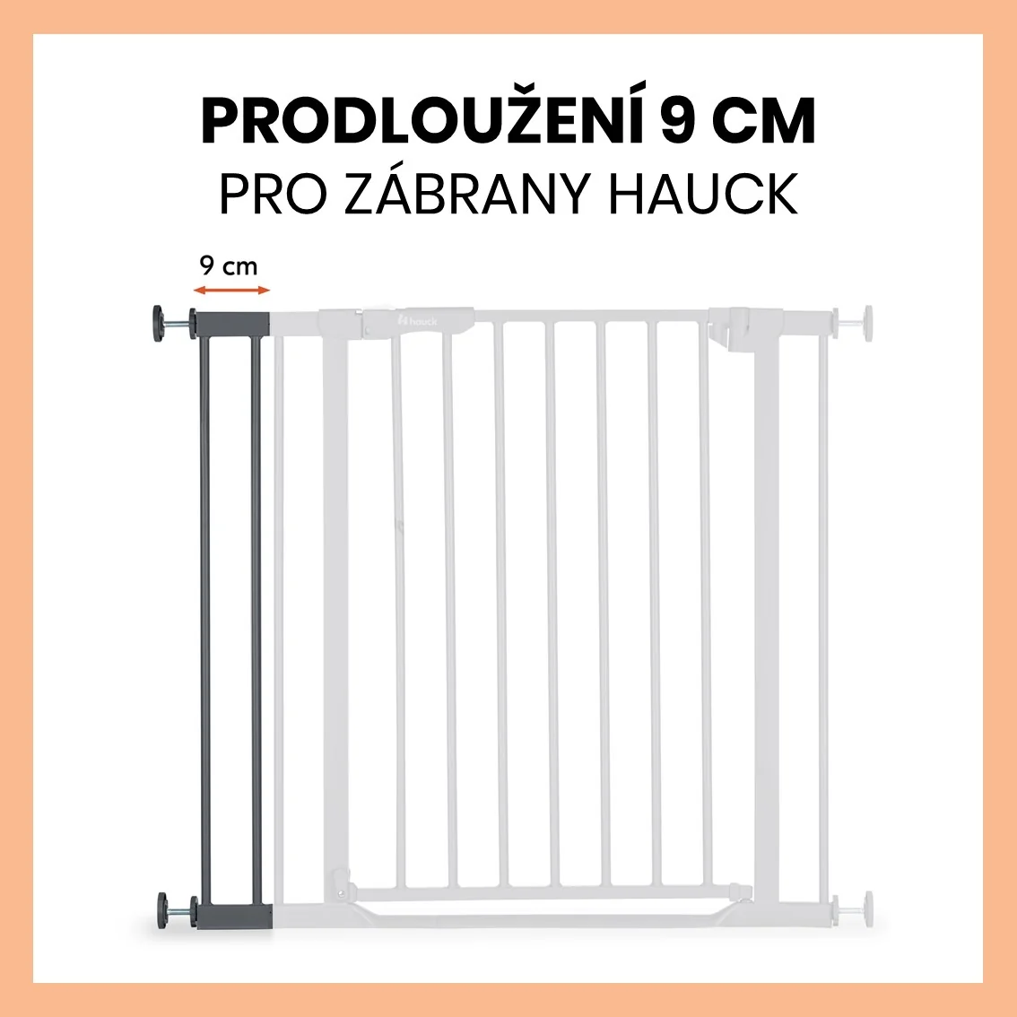 Hauck Open N Stop 2 rozšírenie zábrany 9 cm, tmavosivá