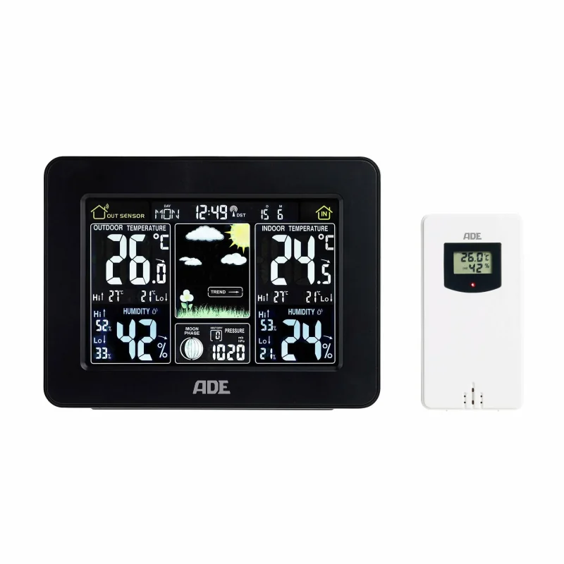 ADE WS1503 multifunkčná digitálna meteostanica so senzorom teploty