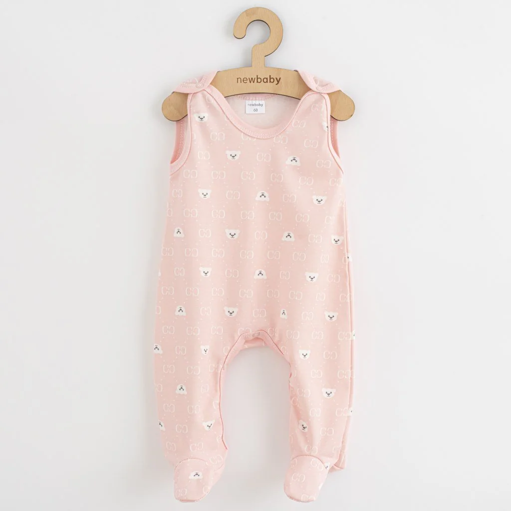 Dojčenské dupačky Classic II medvedík biely, vel. 80 (9-12m)