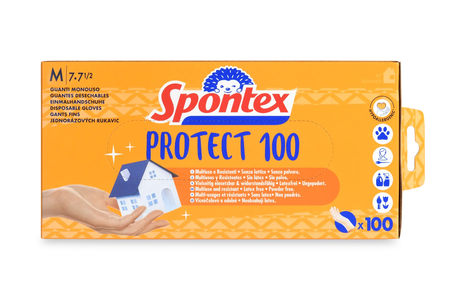 Spontex Rukavice Protect 100 M 1×100 ks, jednorázové rukavice