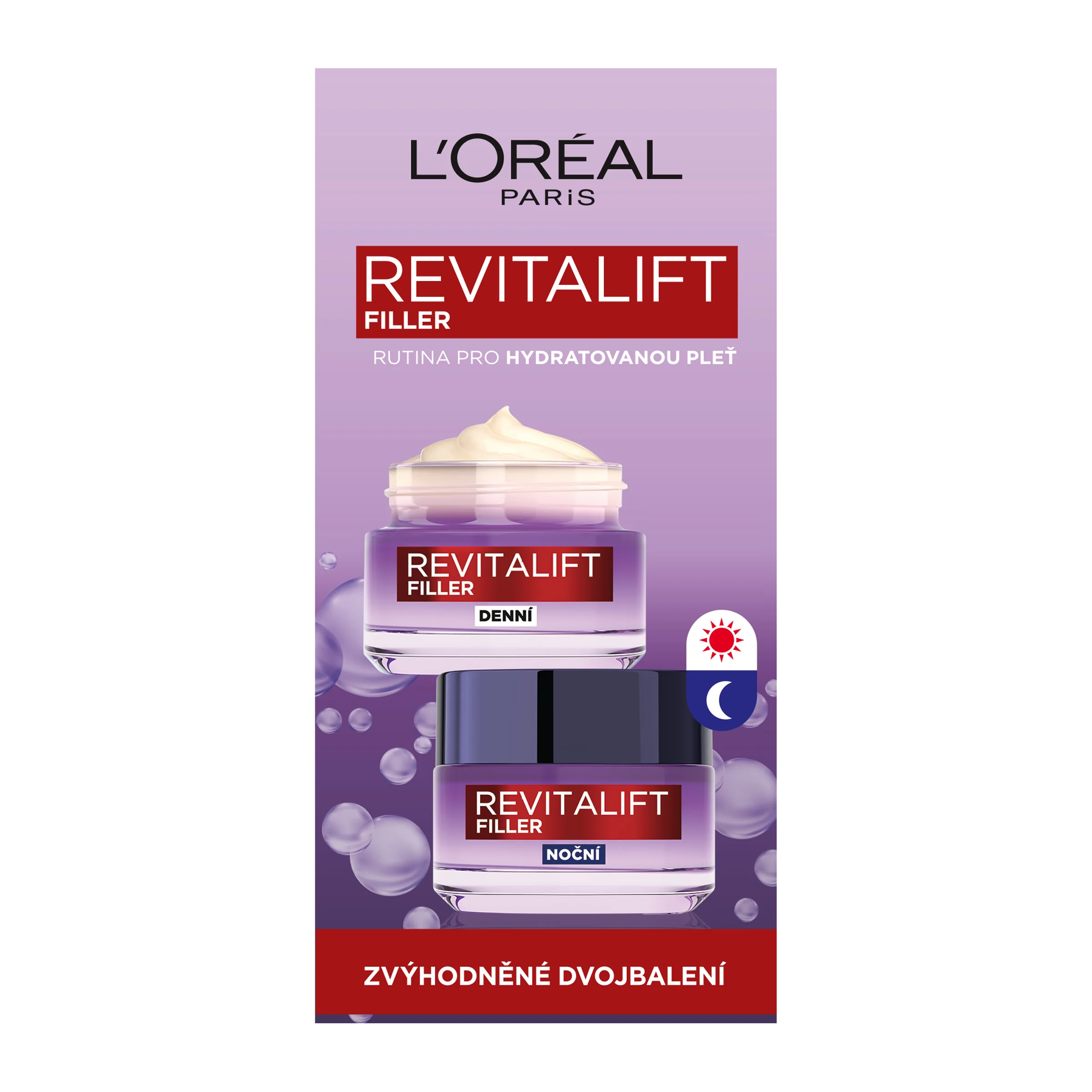 L'Oréal Paris Revitalift Filler dvojbalenie denný a nočný krém 100 ml