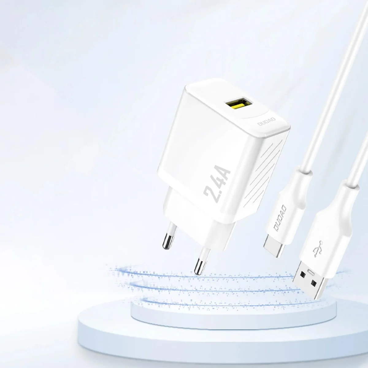 Dudao A23 sieťová nabíjačka USB 2.4A, biela