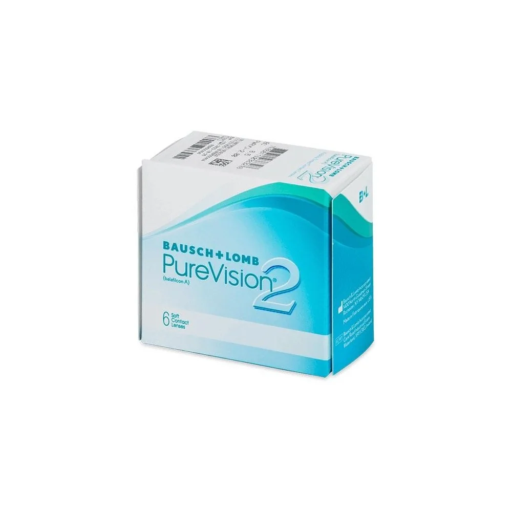 Mesačné PureVision 2 (6 šošoviek) Dioptrie: -9, Zakrivenie: 8.6