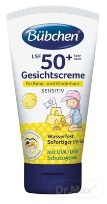 BUBCHEN Opaľovací krém na tvár OF 50+ Sensitive 1×50 ml, opaľovací krém na tvár