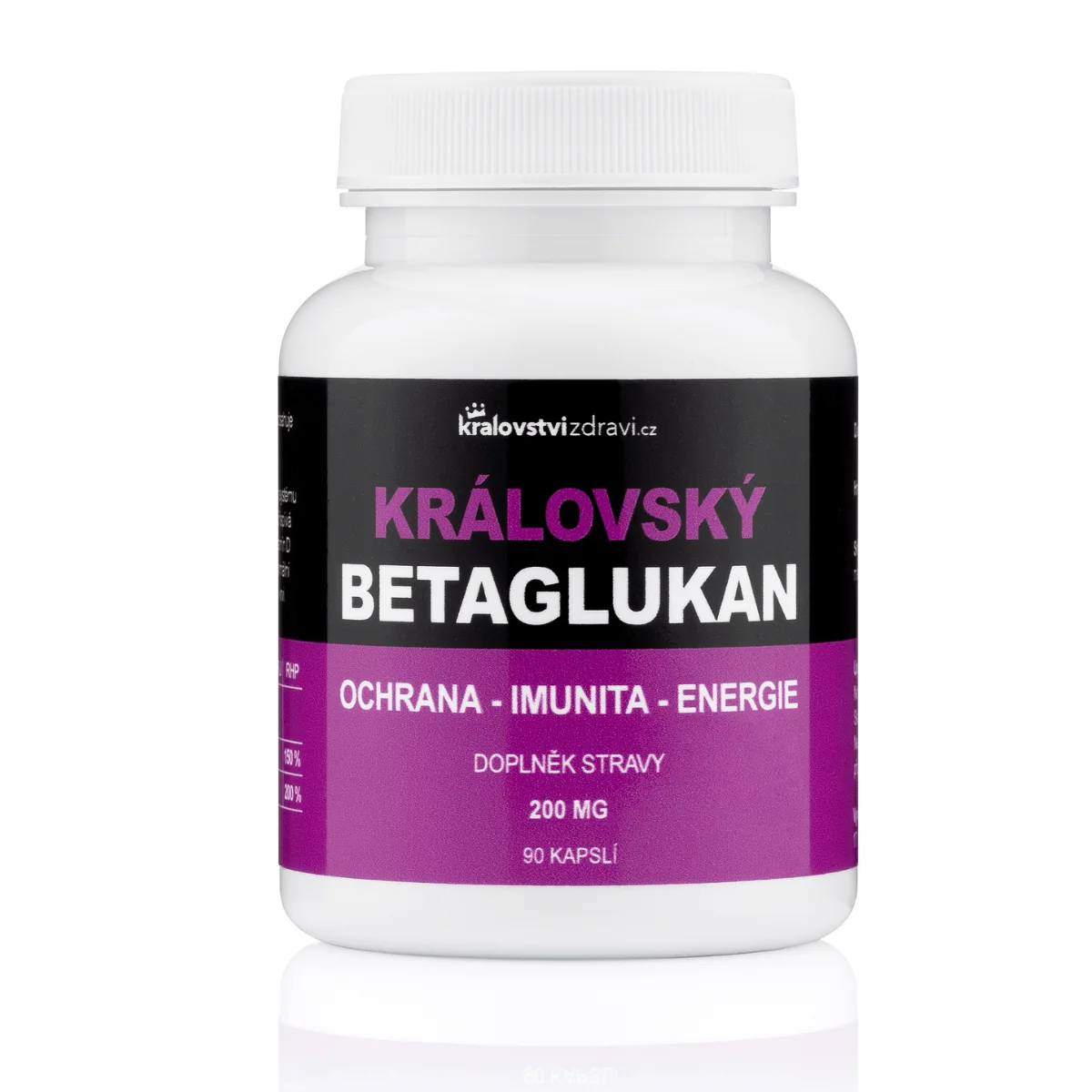 Kráľovský Betaglukan 200 mg + (Vitamín C + D), 90 veg. kapsúl