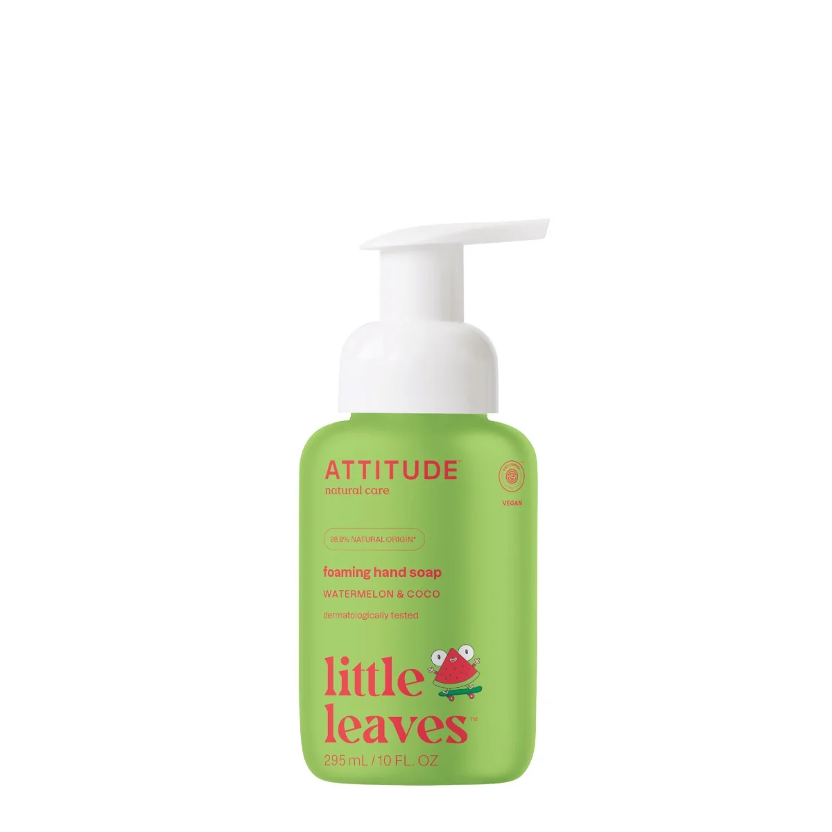 ATTITUDE Detské penivé mydlo na ruky Little leaves s vôňou melónu a kokosu 1×295 ml, detské mydlo na ruky