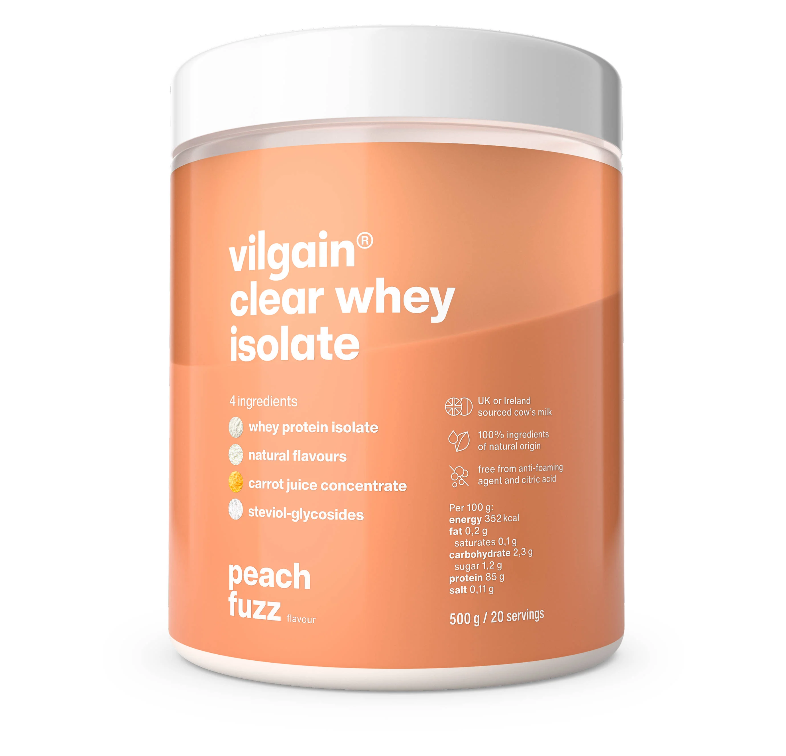 Vilgain Clear Whey Isolate Peach fuzz 500 g