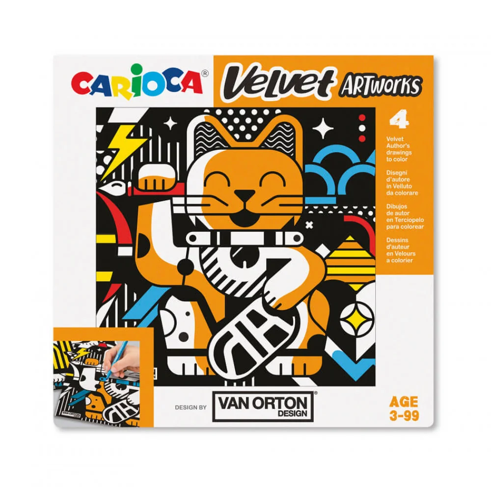 Autorské kresby na vyfarbenie Carioca Zamat VAN ORTON-CARIOCA