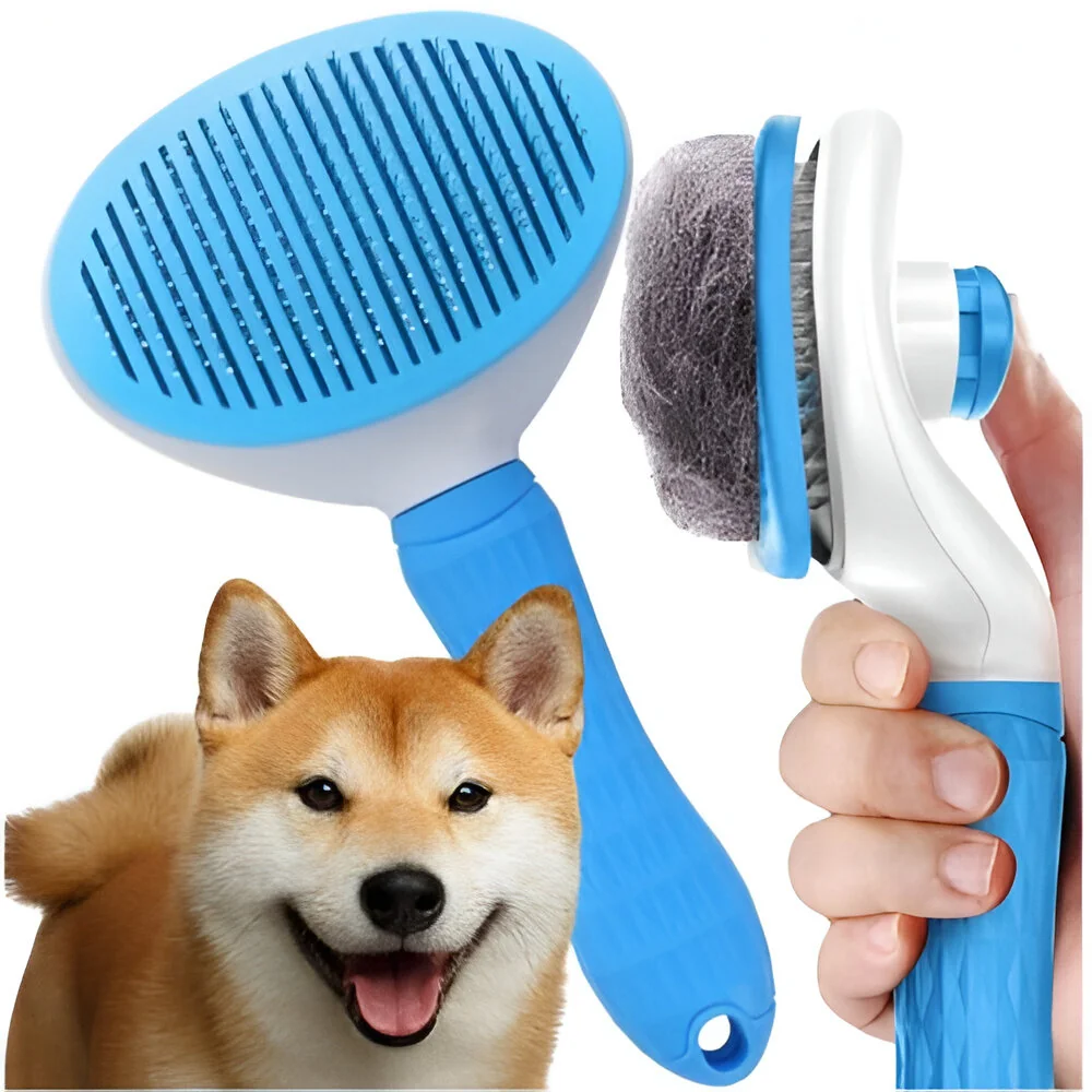 MG Brush samočistiaca kefa na srsť, modrá