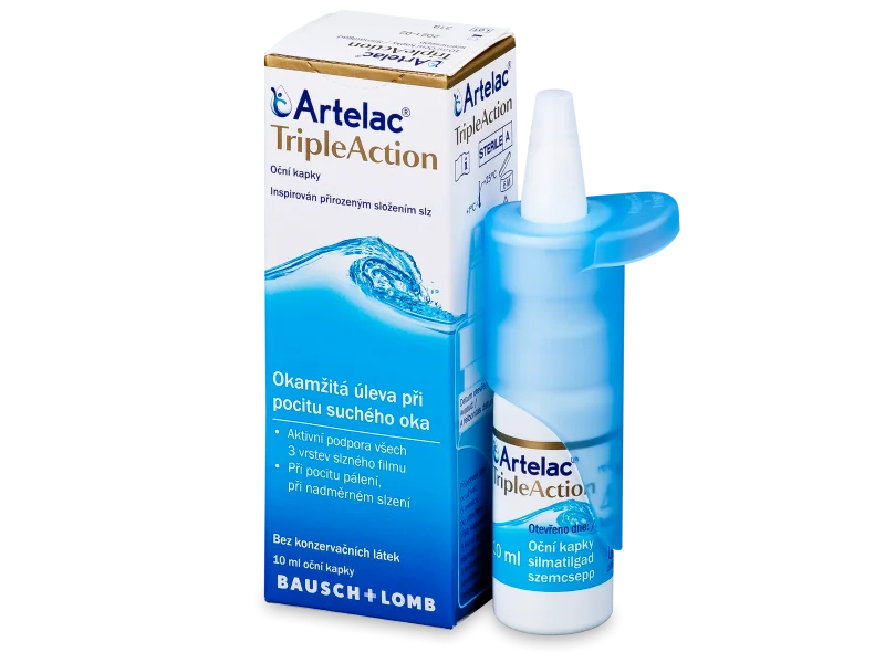 ARTELAC TRIPLE ACTION GTT 10ML 1×10 ml, očné kvapky