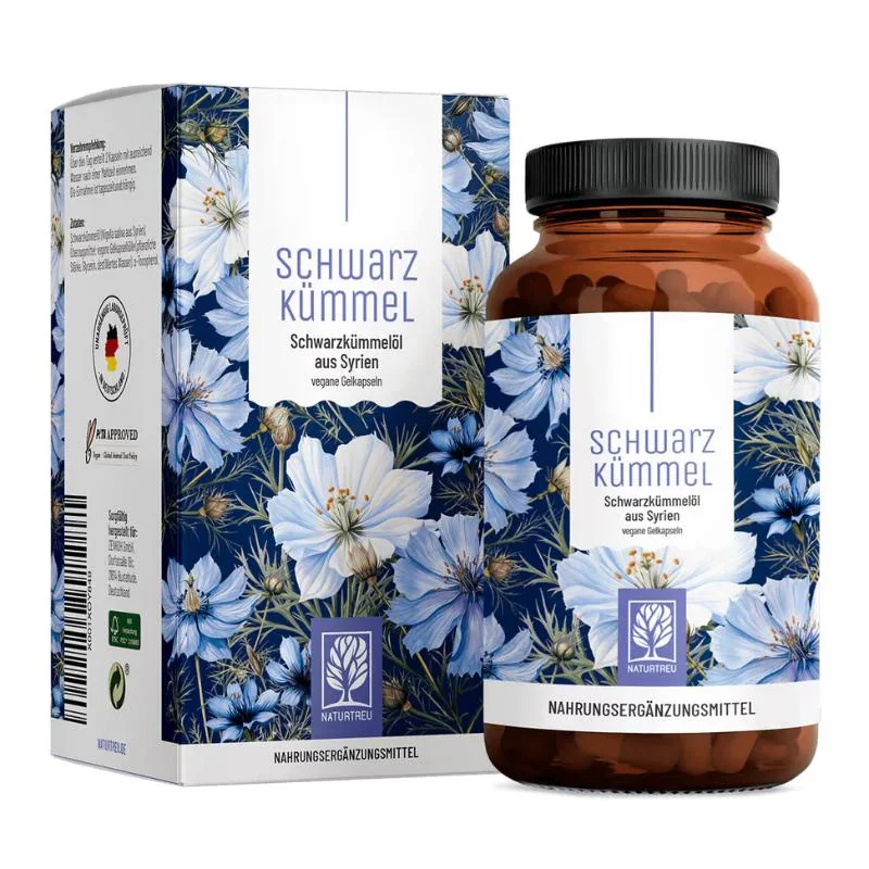 Naturtreu Čierna rasca - Komplex oleja z čiernej rasce a vitamínu E, 120 kapsúl