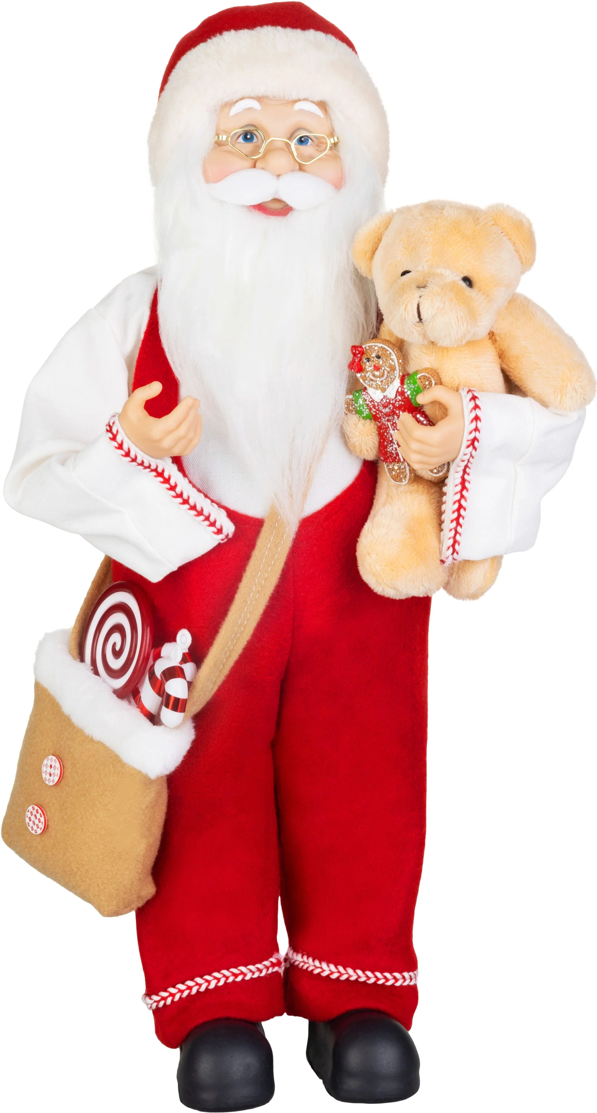 MagicHome vianočný Santa, 1 ks Textil, 16x26x45 cm