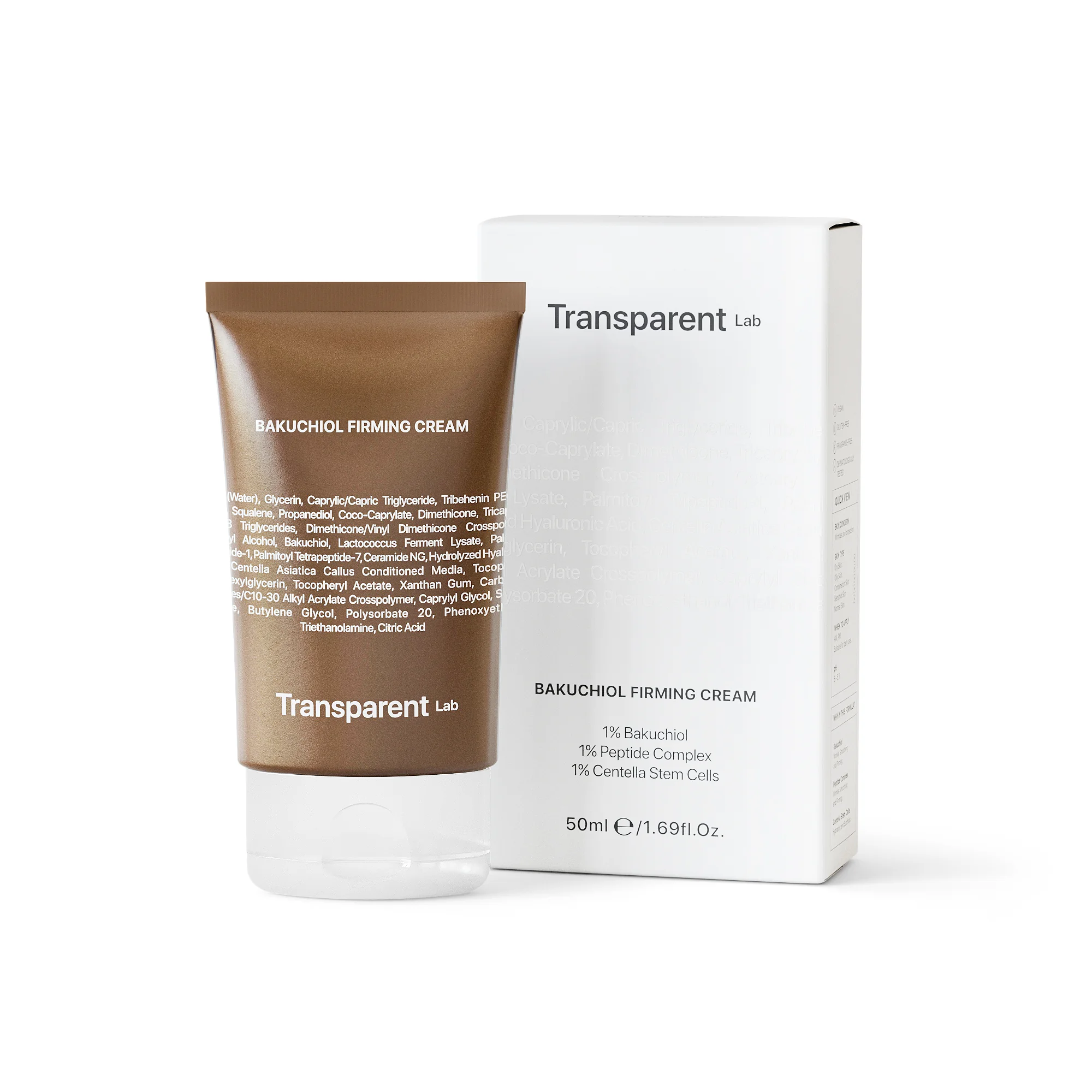 Transparent Lab BAKUCHIOL spevňujúci krém 1×50 ml, rozjasňujúci krém