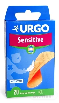 URGO Sensitive Stretch 1×20 ks, náplasť na citlivú pokožku, 3 veľkosti
