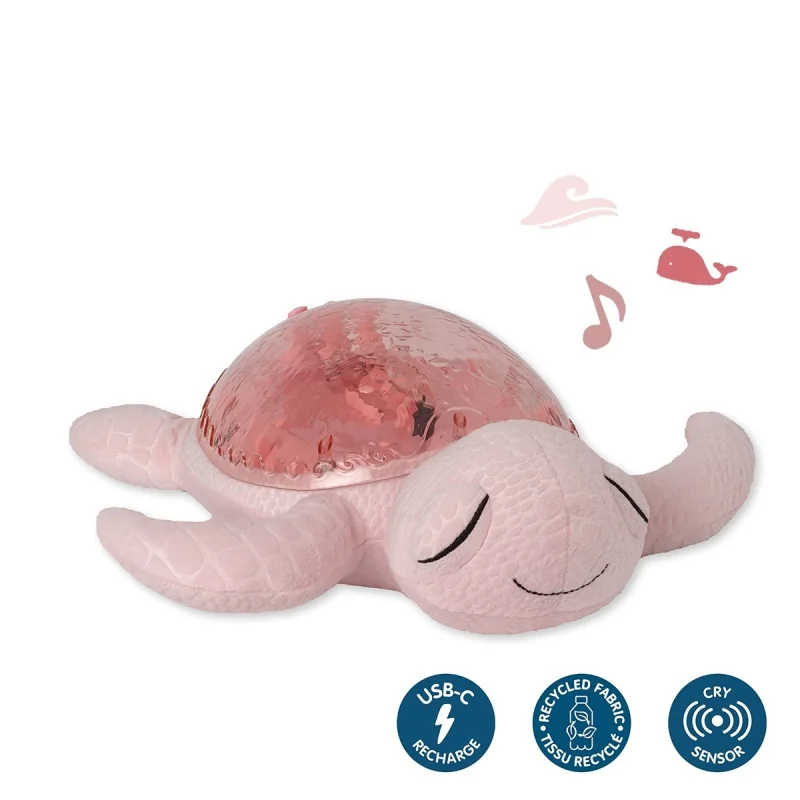 CLOUD B Tranquil Turtle nočné svetielko s melódiou, ružová