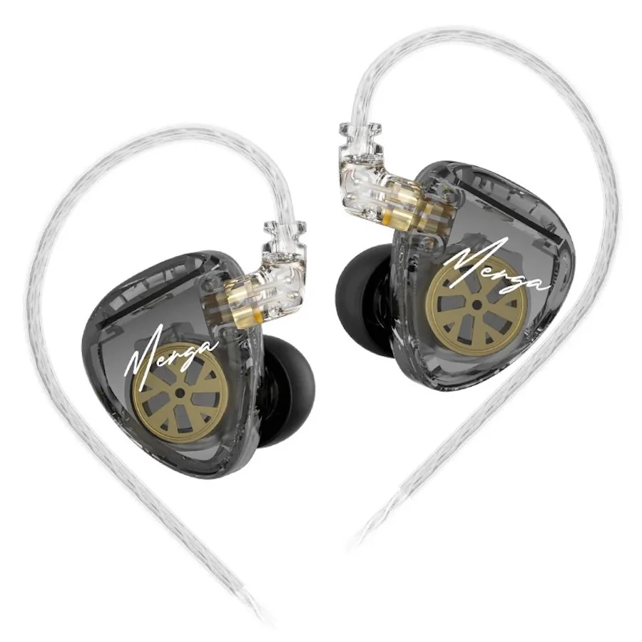 KZ Merga dynamické HiFi slúchadlá do uší, strieborné