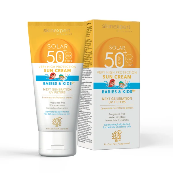 Skinexpert by Dr. Max® Solar SPF 50+ Sun Cream Babies & Kids 1×100 ml, opaľovací krém SPF 50+ s veľmi vysokou ochranou pre deti