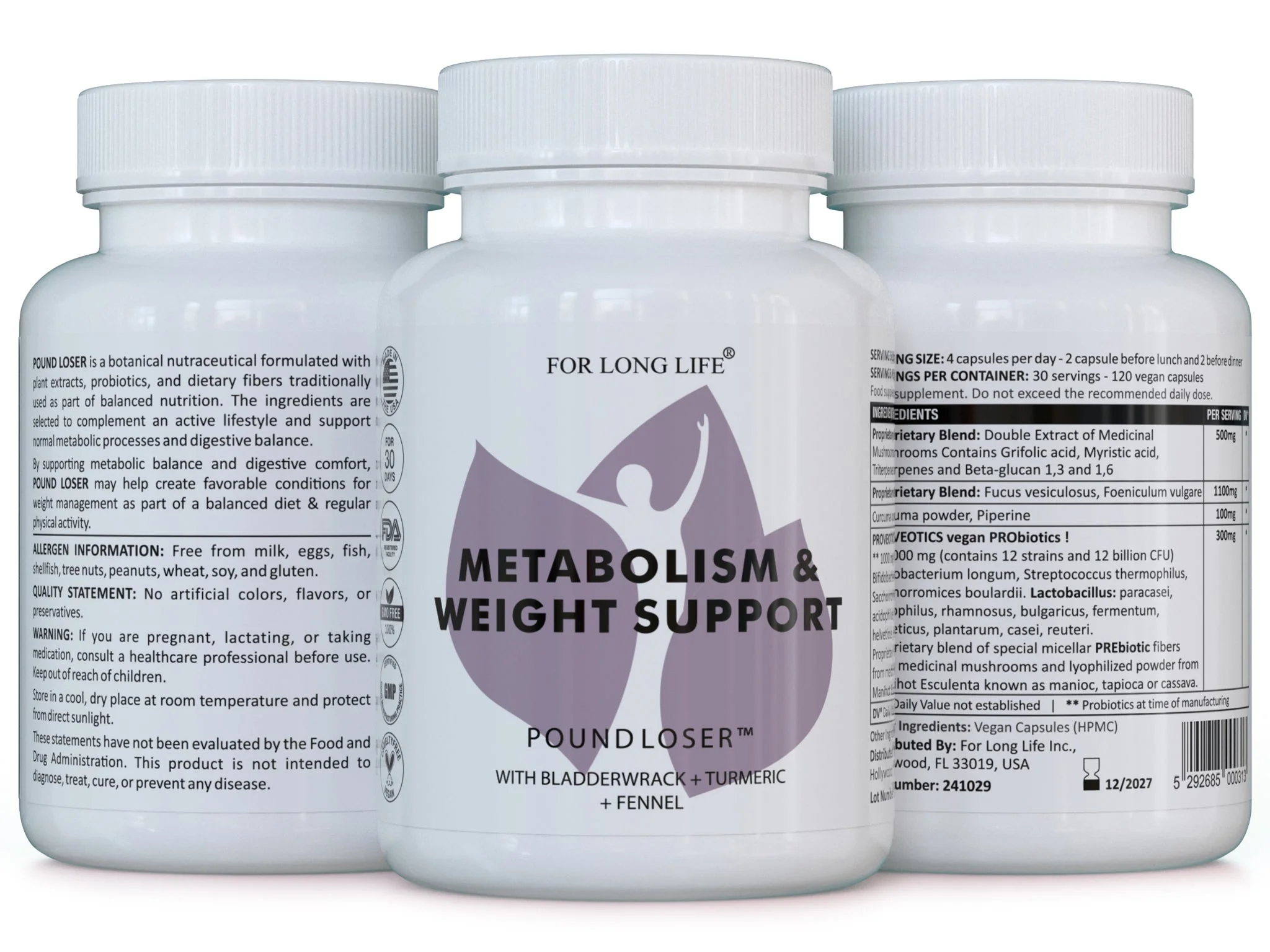 For Long Life POUND LOSER komplex pre metabolizmus a kontrolu hmotnosti Komplex pre metabolizmus a kontrolu hmotnosti
