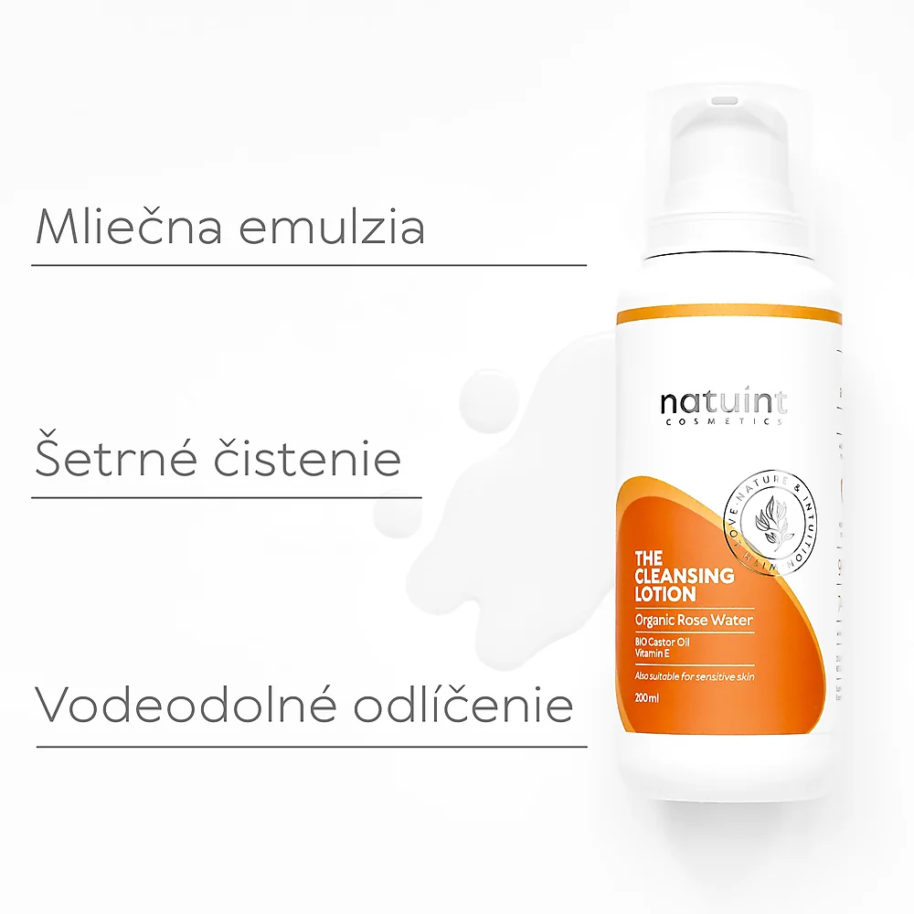 Natuint cosmetics - Výživná čistiaca a odličovacia emulzia - 200ml The Cleansing Lotion 200ml