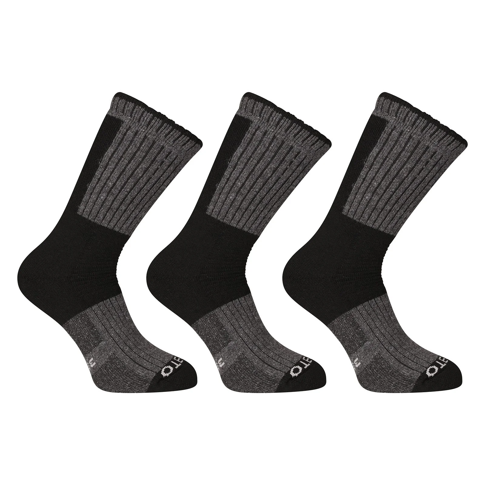 3PACK ponožky vysoké zimné čierné (3NWC1) S